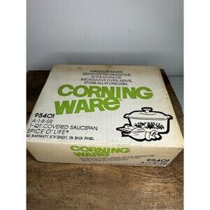 NIB Corning Ware Spice O' Life 95401 A-1-8-SR 1 Qt Covered Saucepan Casserole